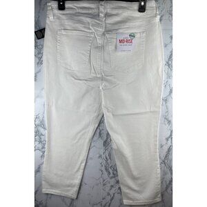 Celebrity Pink Womens Mid-Rise White Denim Crop Jeans Size 16 Sustainably Source